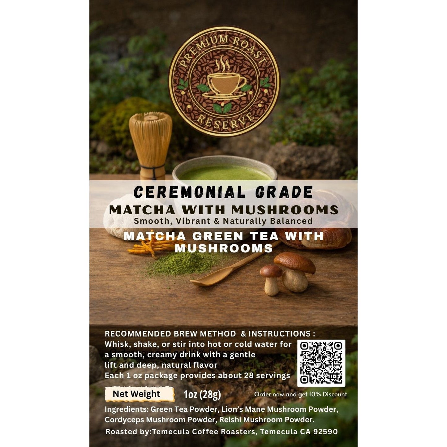 Ceremonial Matcha with Mushrooms