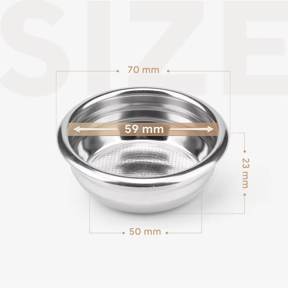 Universal 58MM Coffee Machine Handle Stainless Steel Coffee Machine Handle Bottomless Filter Portafilter Espresso Coffee Tool