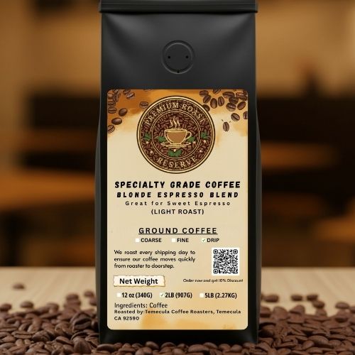 2 lbs | Blonde Blend Coffee – Light Roast (Sweet Espresso Blend)