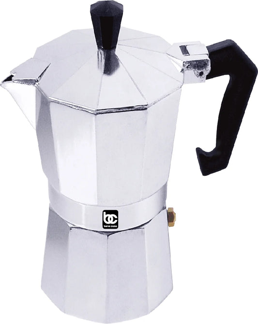 1 Cup Aluminum Espresso Maker, Stove Top Espresso Maker, Single Shot, Dishwasher Safe Espresso Maker with Side Pour Spout