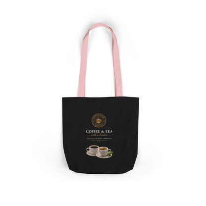 Coffee & Tea Canvas Tote Bag — Reusable Cafe Grocery Tote