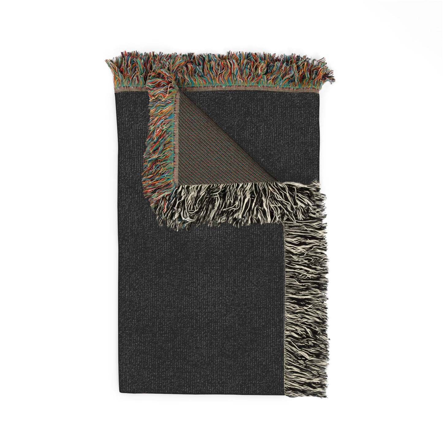 Coffee & Tea Woven Blanket — Cozy Café Throw with Cup Illustration