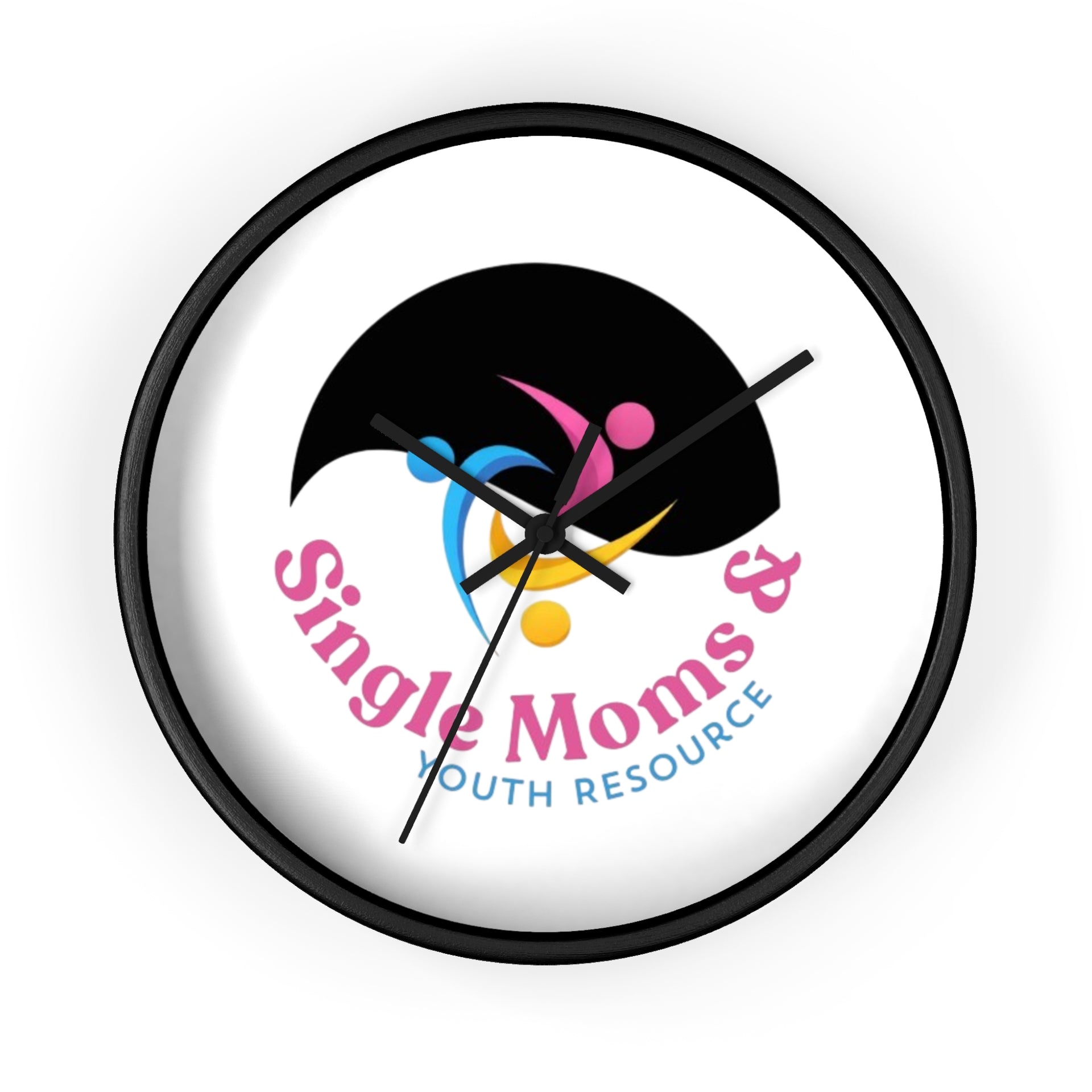 Minimal Logo Wall Clock — Simple Moves Youth Resource Center Branded Clock