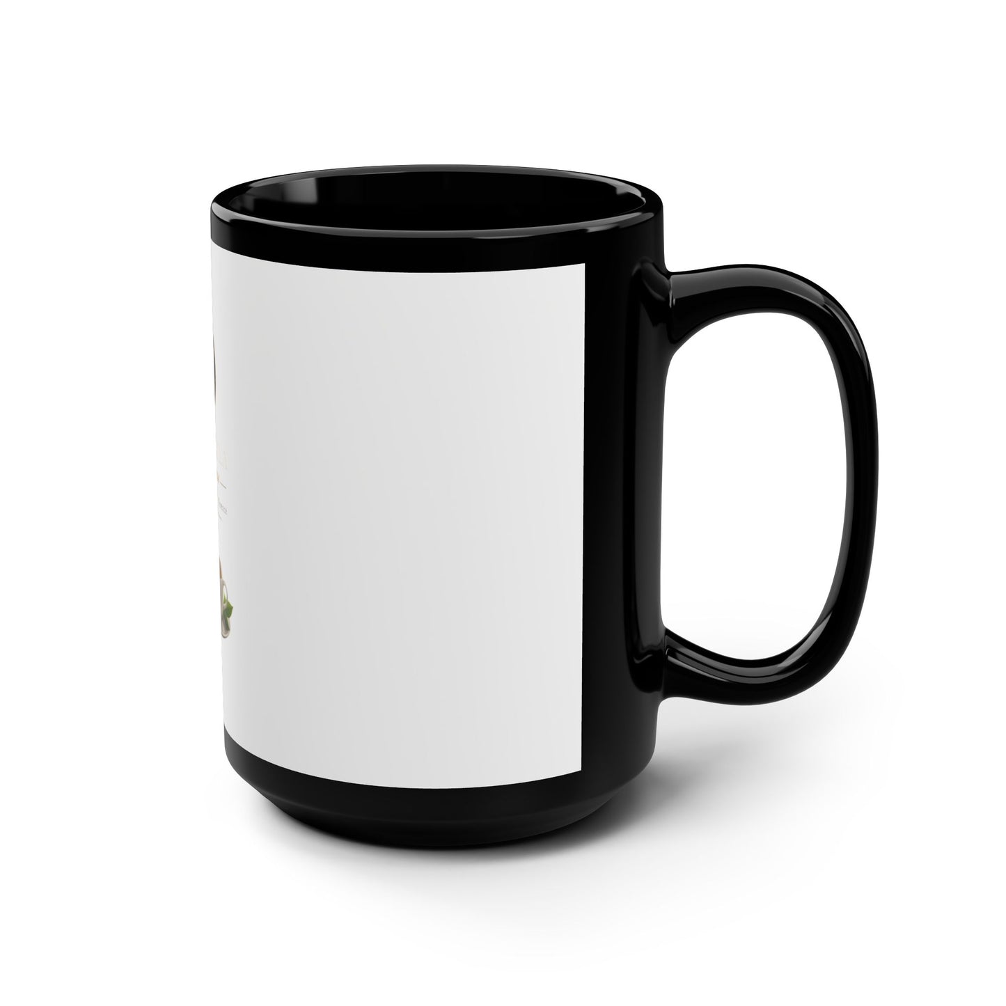 15oz Black Coffee Mug — 'Start with a Coffee' Ceramic Tea Cup Gift