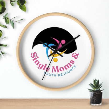 Minimal Logo Wall Clock — Simple Moves Youth Resource Center Branded Clock