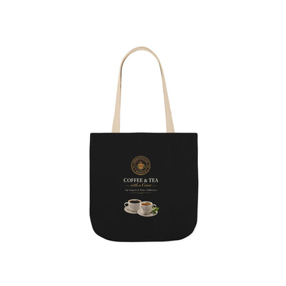 Coffee & Tea Canvas Tote Bag — Reusable Cafe Grocery Tote