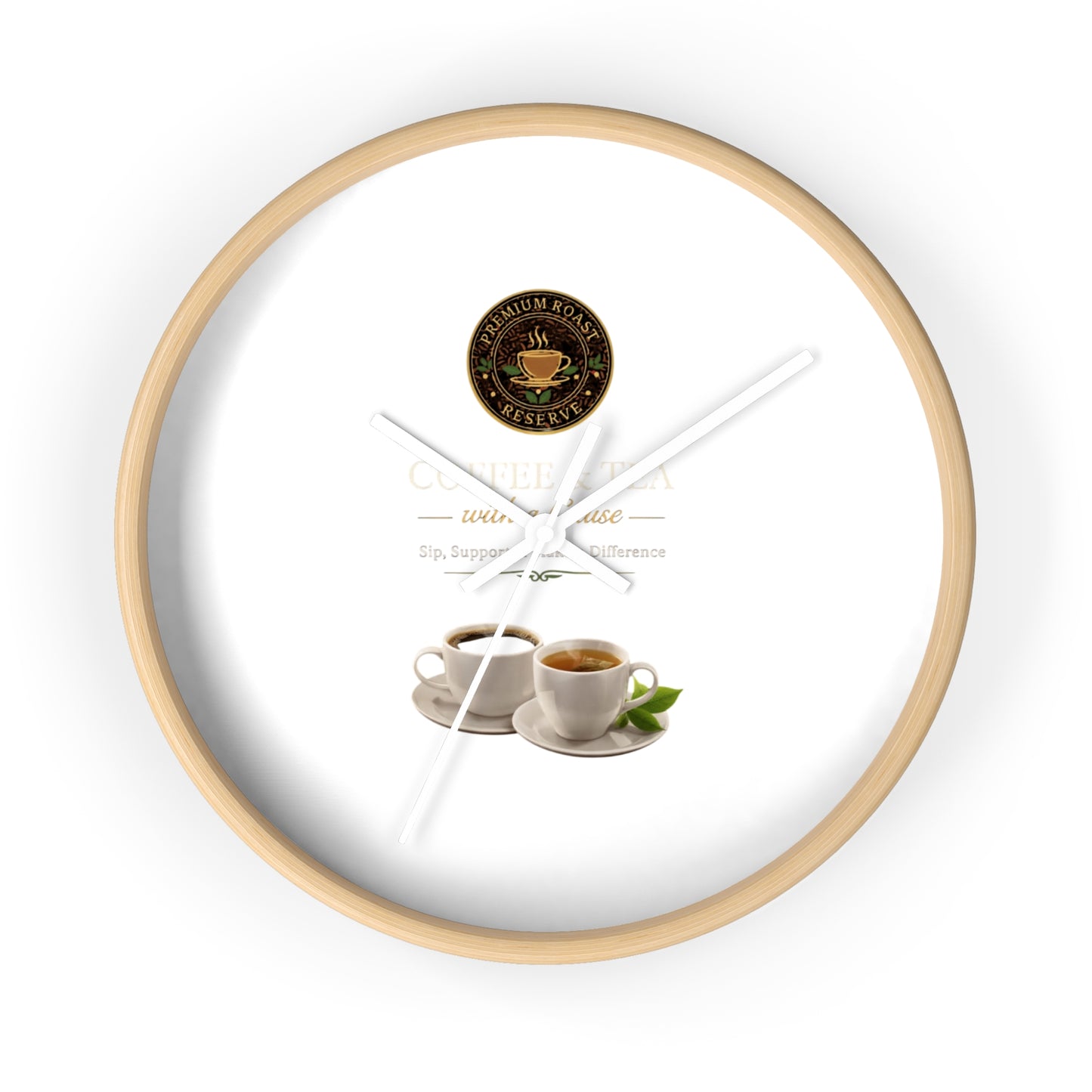 Coffee Lover Wall Clock — Café Logo & Espresso Cup Kitchen Decor