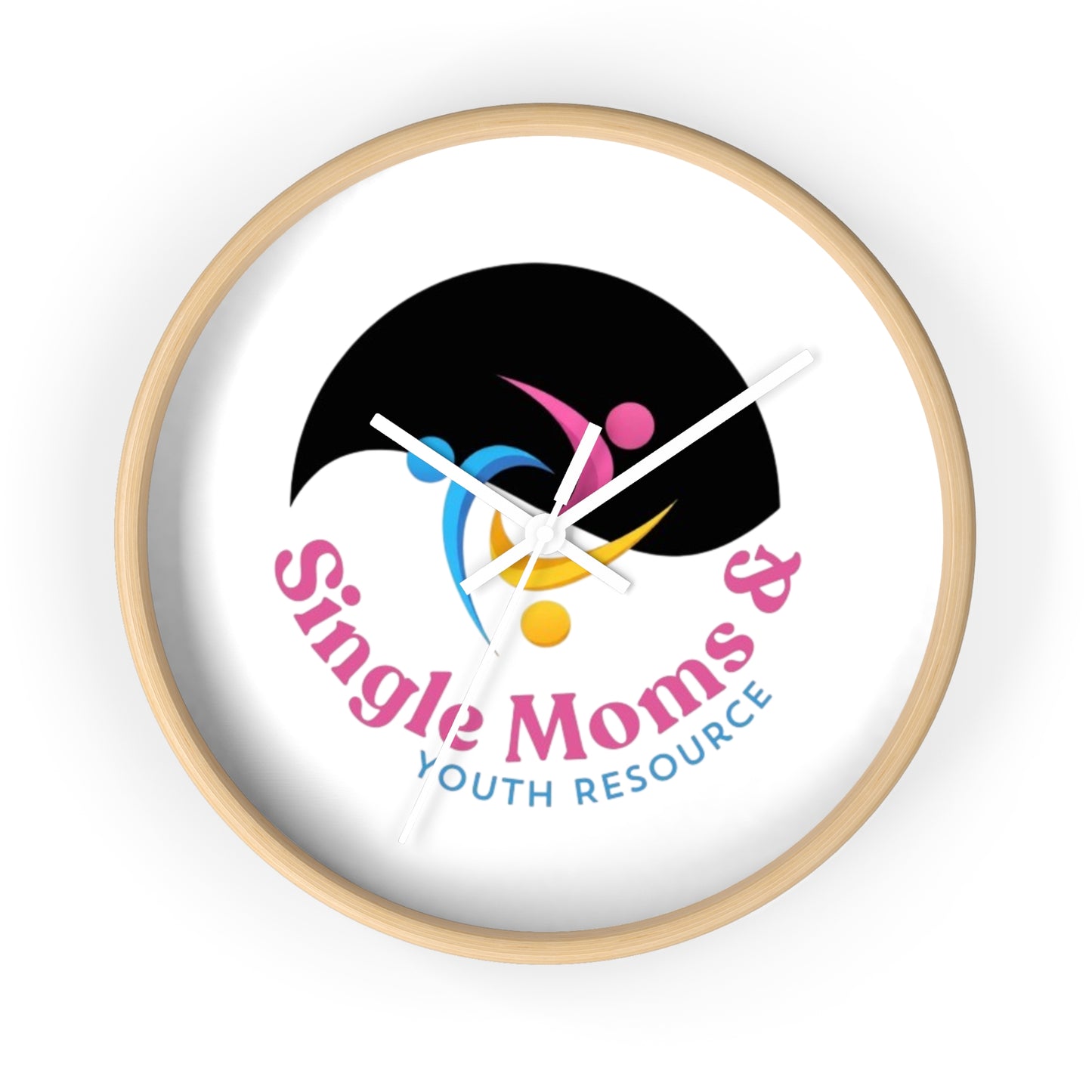 Minimal Logo Wall Clock — Simple Moves Youth Resource Center Branded Clock