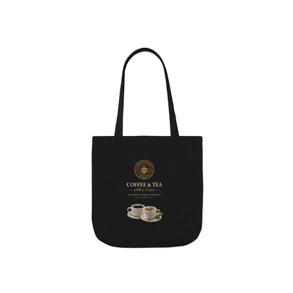 Coffee & Tea Canvas Tote Bag — Reusable Cafe Grocery Tote