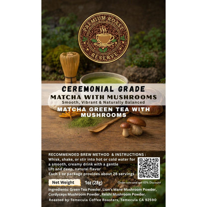 Ceremonial Matcha with Mushrooms