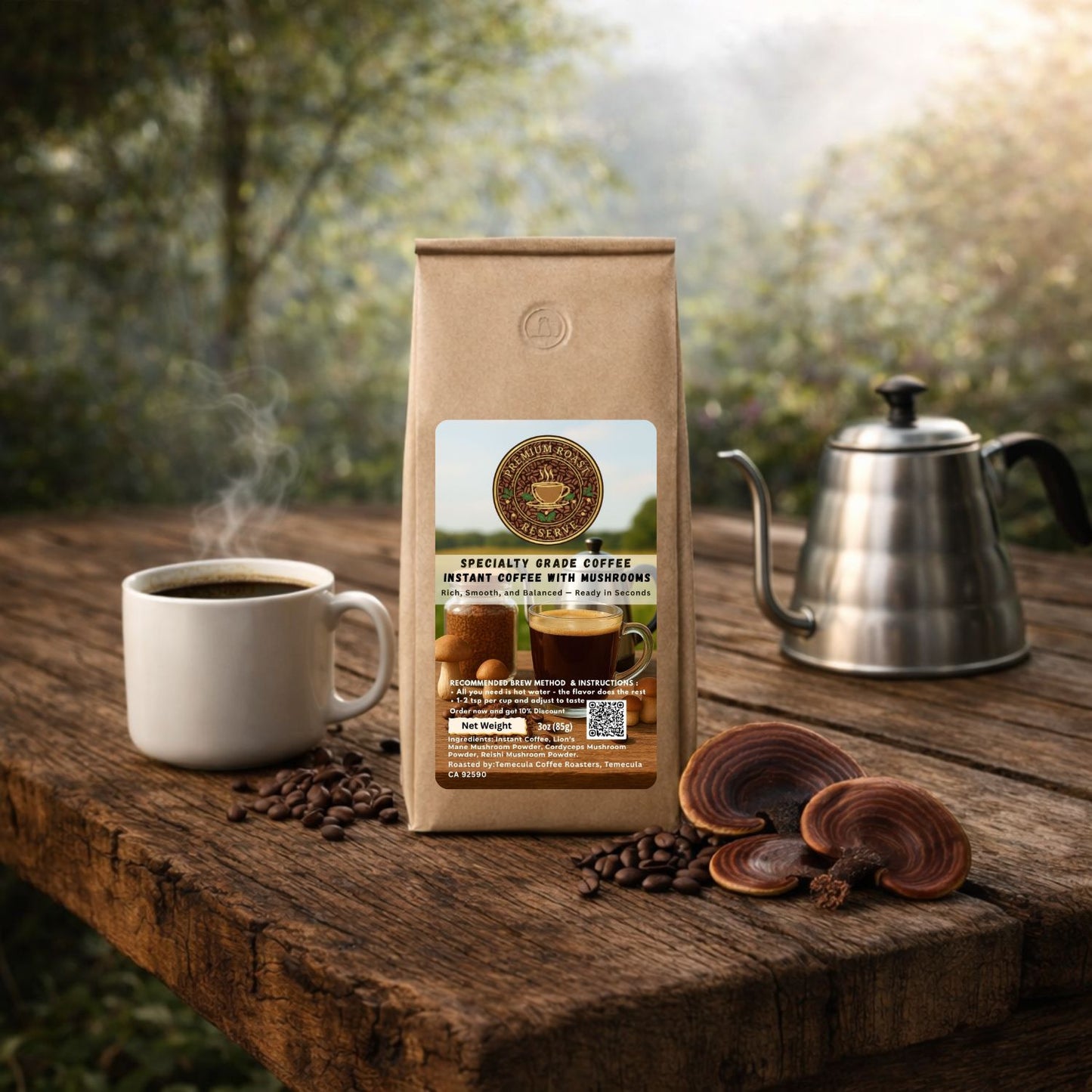 Instant Coffee with Mushrooms