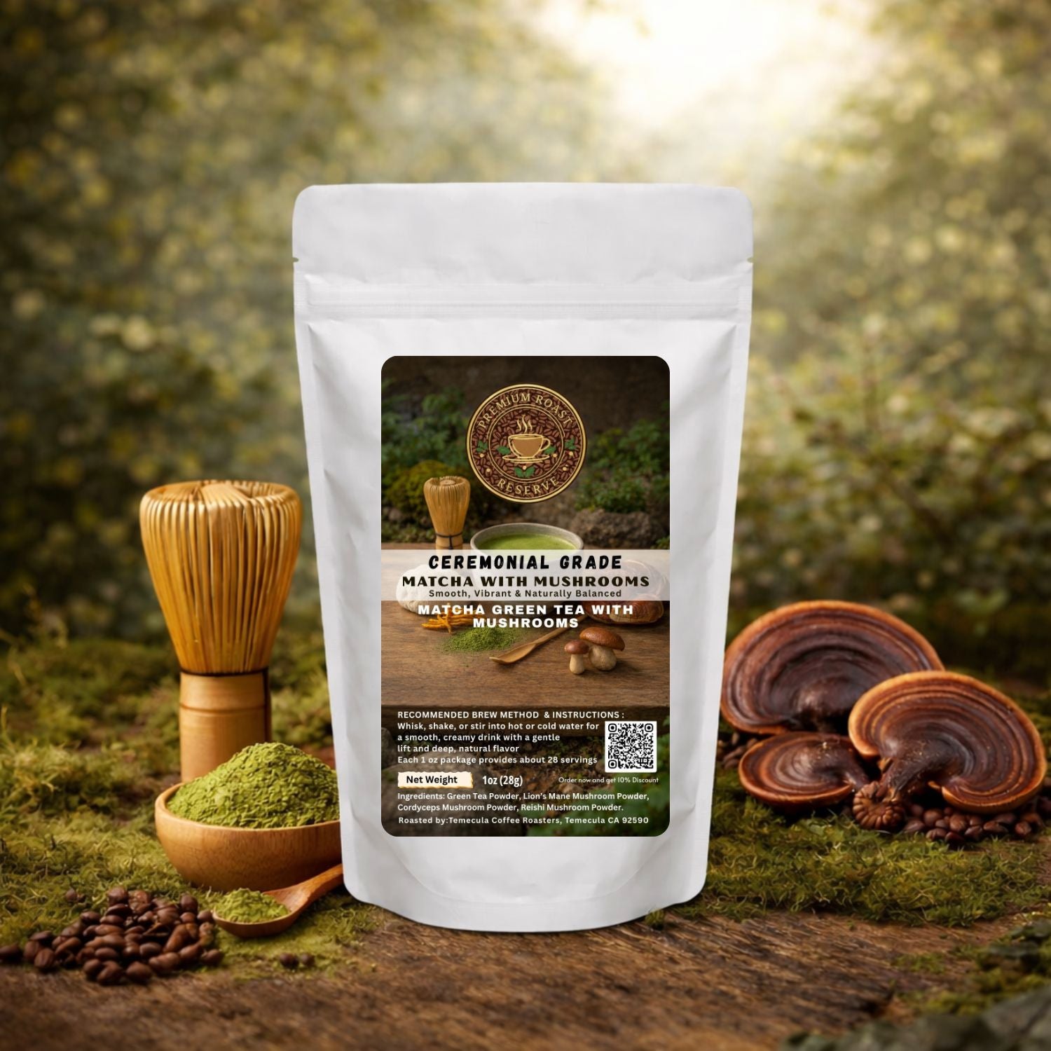 Ceremonial Matcha with Mushrooms