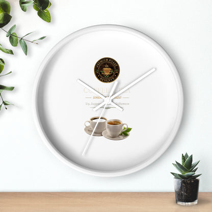 Coffee Lover Wall Clock — Café Logo & Espresso Cup Kitchen Decor