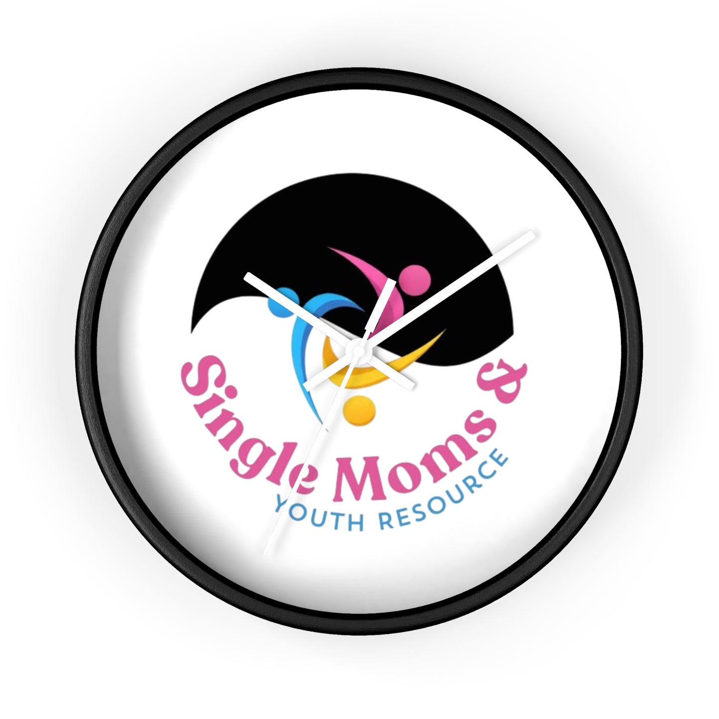 Minimal Logo Wall Clock — Simple Moves Youth Resource Center Branded Clock