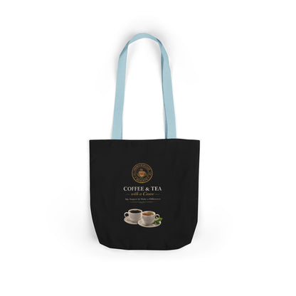 Coffee & Tea Canvas Tote Bag — Reusable Cafe Grocery Tote
