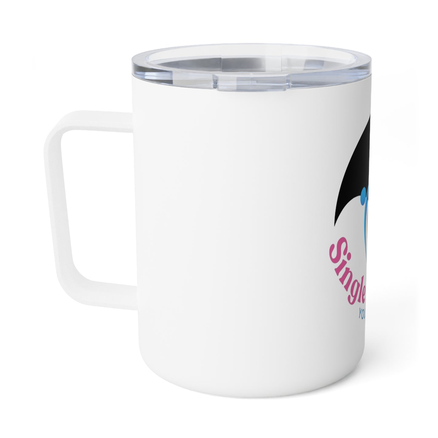 Insulated Coffee Mug — "Single Moms & Youth Resource" Logo Travel Tumbler, 10oz