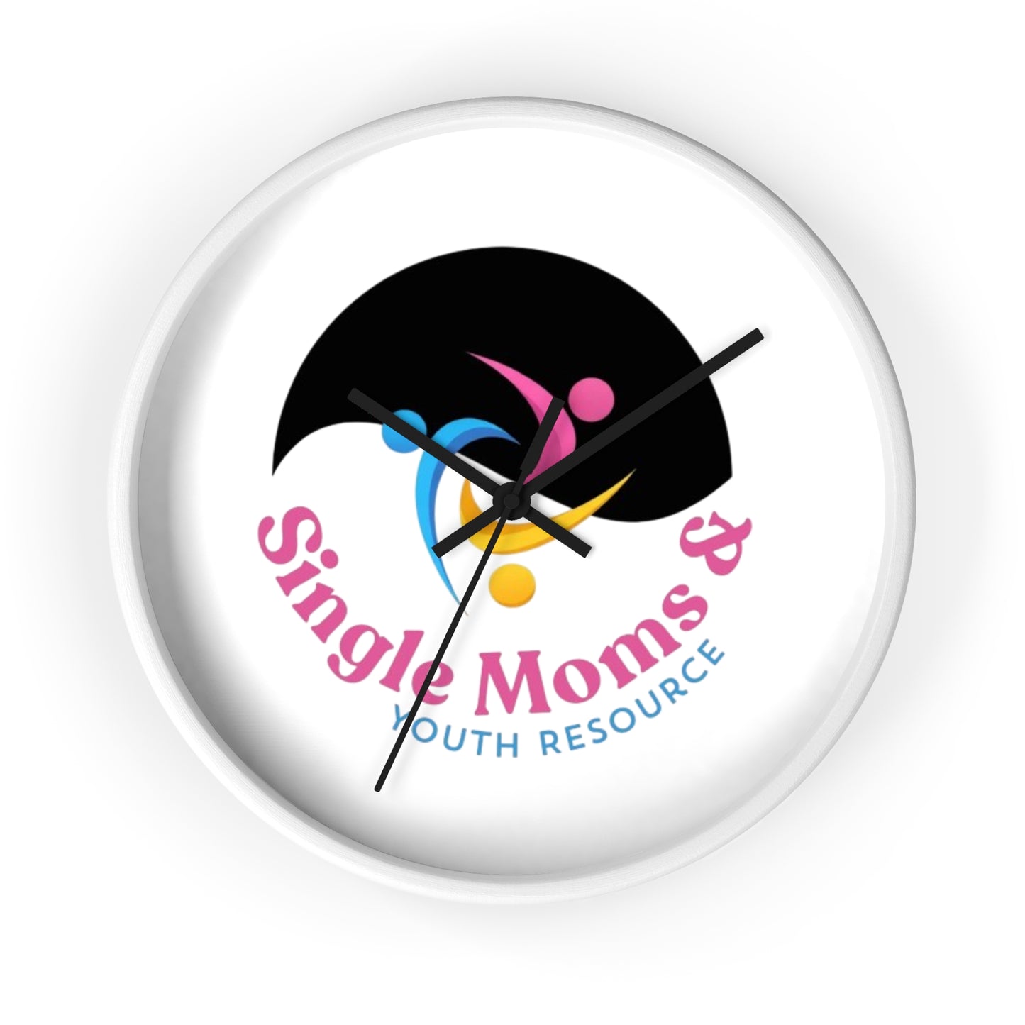 Minimal Logo Wall Clock — Simple Moves Youth Resource Center Branded Clock