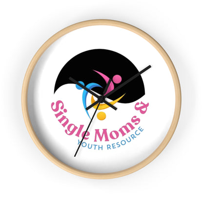 Minimal Logo Wall Clock — Simple Moves Youth Resource Center Branded Clock