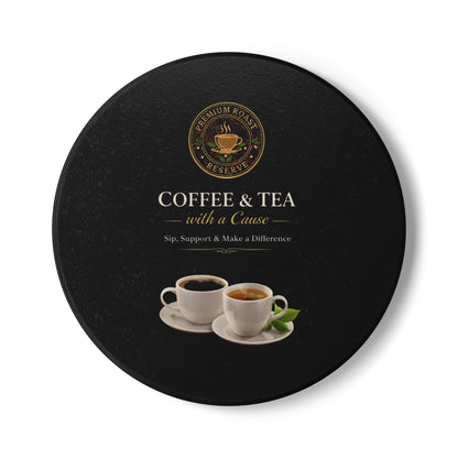 Coffee & Tea Cause Ceramic Coaster — Fundraiser Drink Coaster