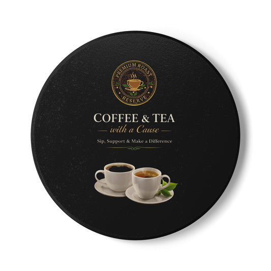 Coffee & Tea Cause Ceramic Coaster — Fundraiser Drink Coaster