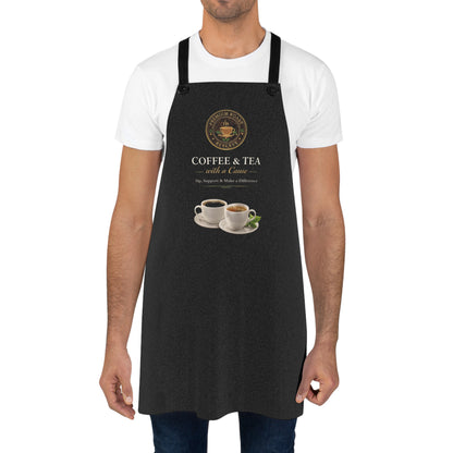 Coffee & Tea Apron — Barista Kitchen Apron with Cups Graphic
