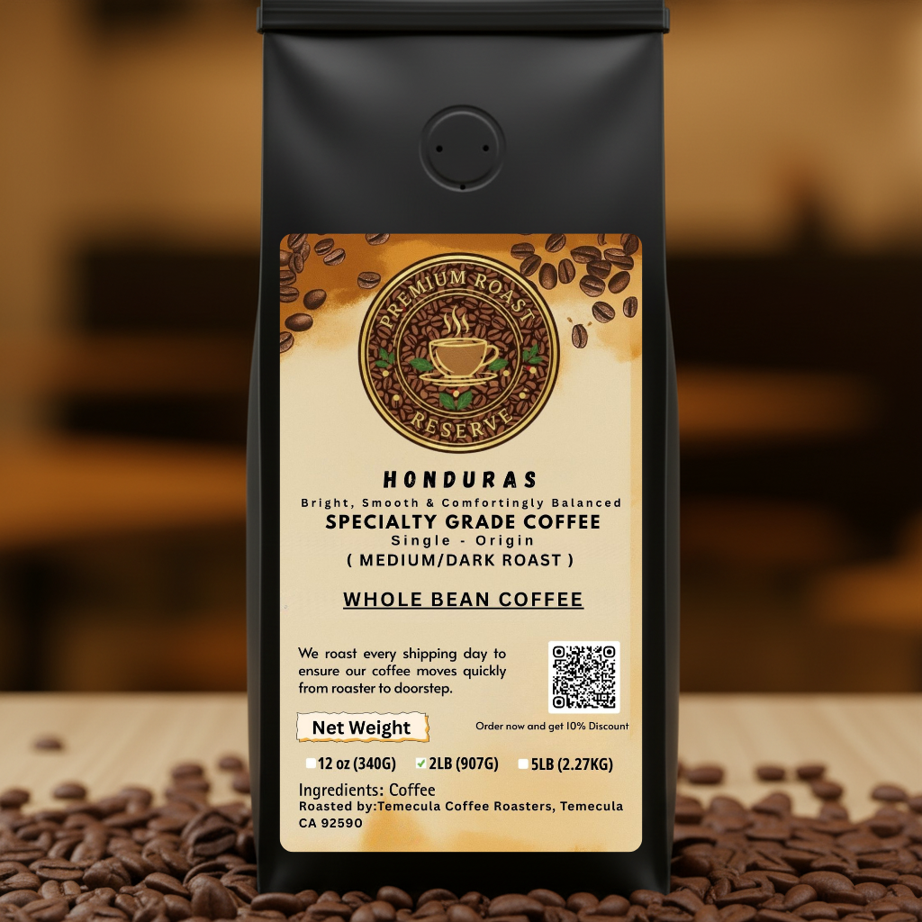 2 lbs | Honduras  (Medium/Dark Roast) Single Origin Coffee