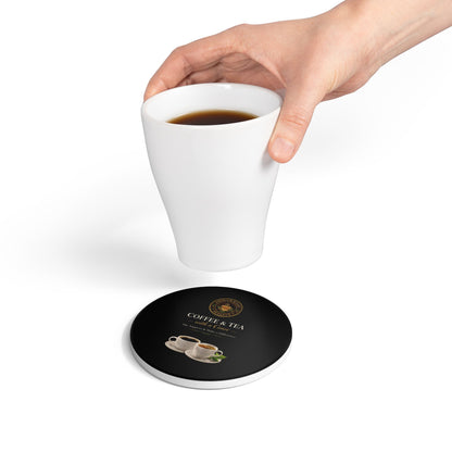 Coffee & Tea Cause Ceramic Coaster — Fundraiser Drink Coaster