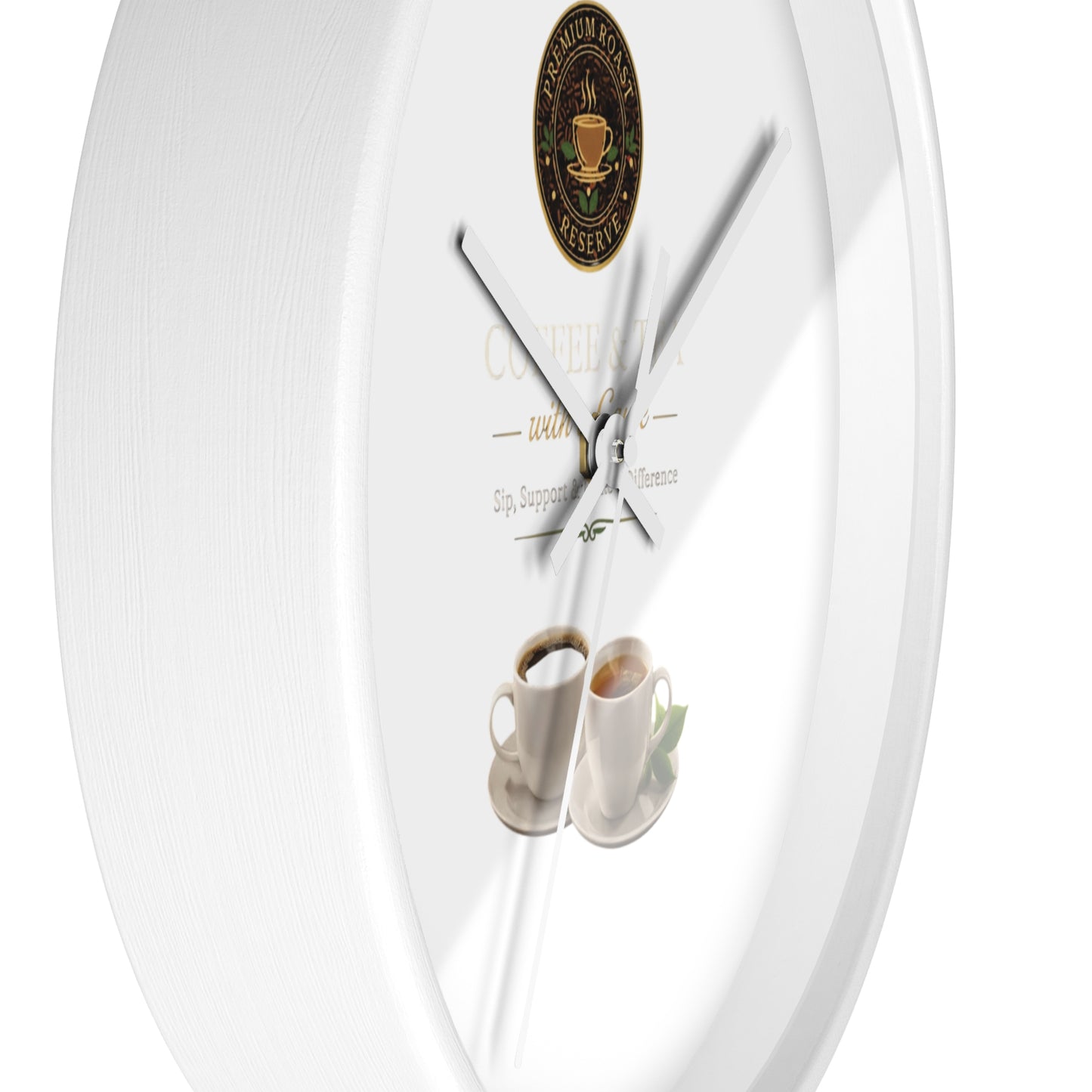 Coffee Lover Wall Clock — Café Logo & Espresso Cup Kitchen Decor