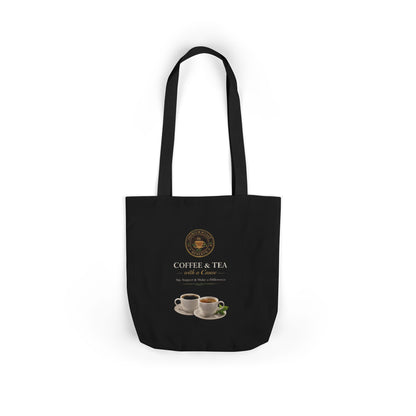 Coffee & Tea Canvas Tote Bag — Reusable Cafe Grocery Tote