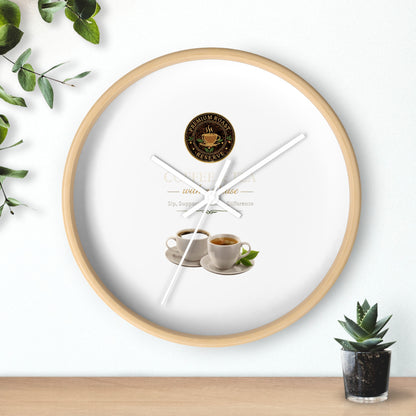 Coffee Lover Wall Clock — Café Logo & Espresso Cup Kitchen Decor