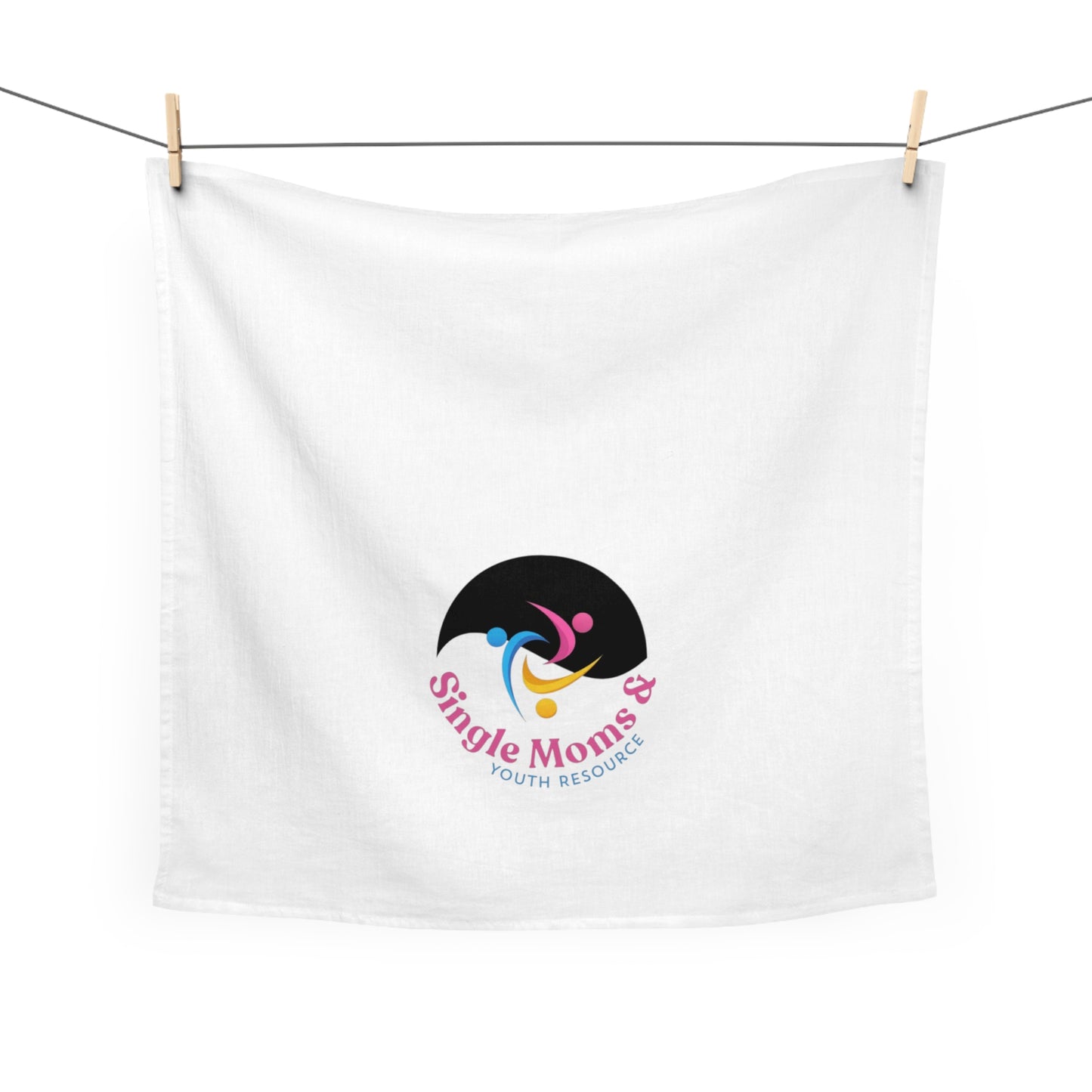 Tea Towel — Single Moms & Youth Resources Logo Kitchen Towel
