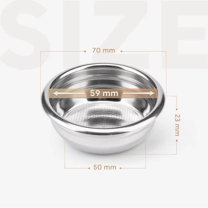 Universal 58MM Coffee Machine Handle Stainless Steel Coffee Machine Handle Bottomless Filter Portafilter Espresso Coffee Tool