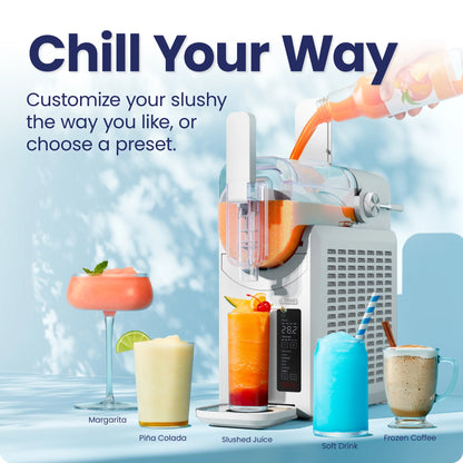 Slush-Ease 48 Oz. Slushy Maker with Customizable Thickness - Black, New
