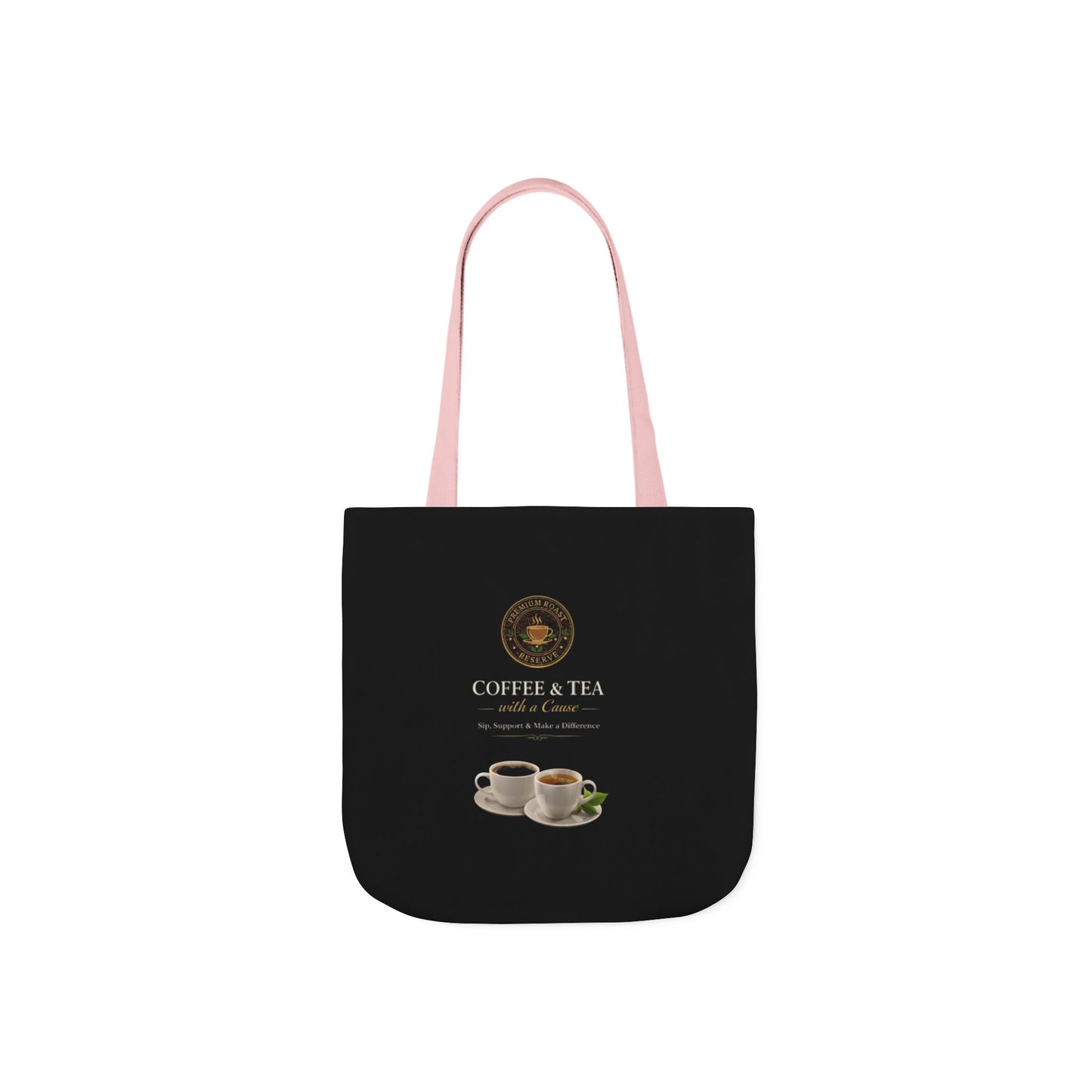 Coffee & Tea Canvas Tote Bag — Reusable Cafe Grocery Tote