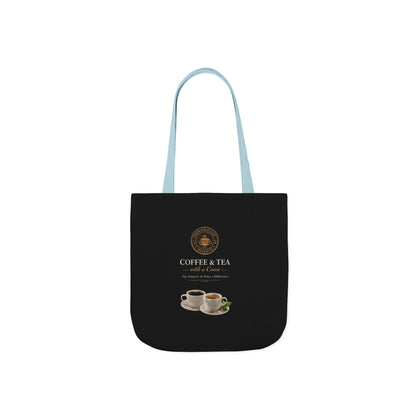 Coffee & Tea Canvas Tote Bag — Reusable Cafe Grocery Tote