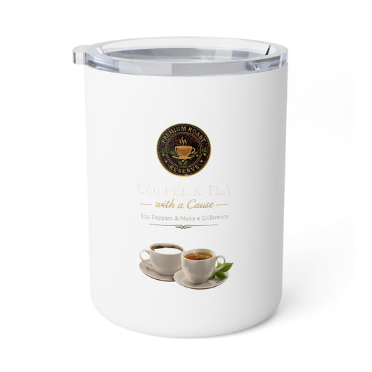 10oz Insulated Coffee Mug – Charity Coffee Design (‘With a Cause’)
