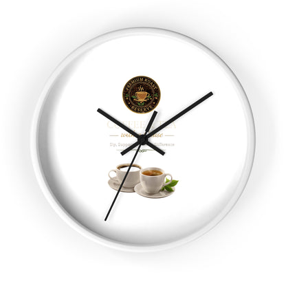 Coffee Lover Wall Clock — Café Logo & Espresso Cup Kitchen Decor