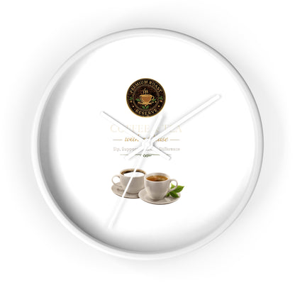 Coffee Lover Wall Clock — Café Logo & Espresso Cup Kitchen Decor