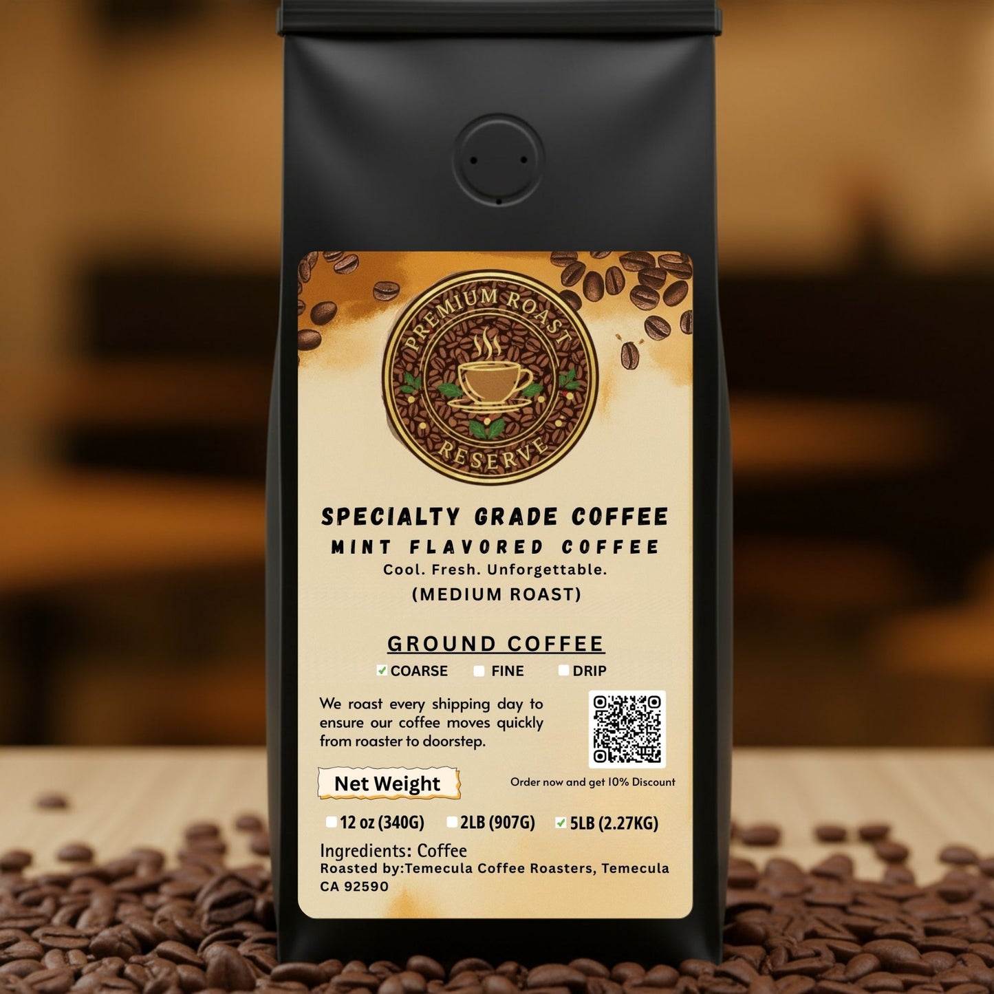 5 lbs - Mint Flavored Coffee