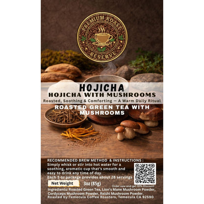 Hōjicha Powder with Mushrooms