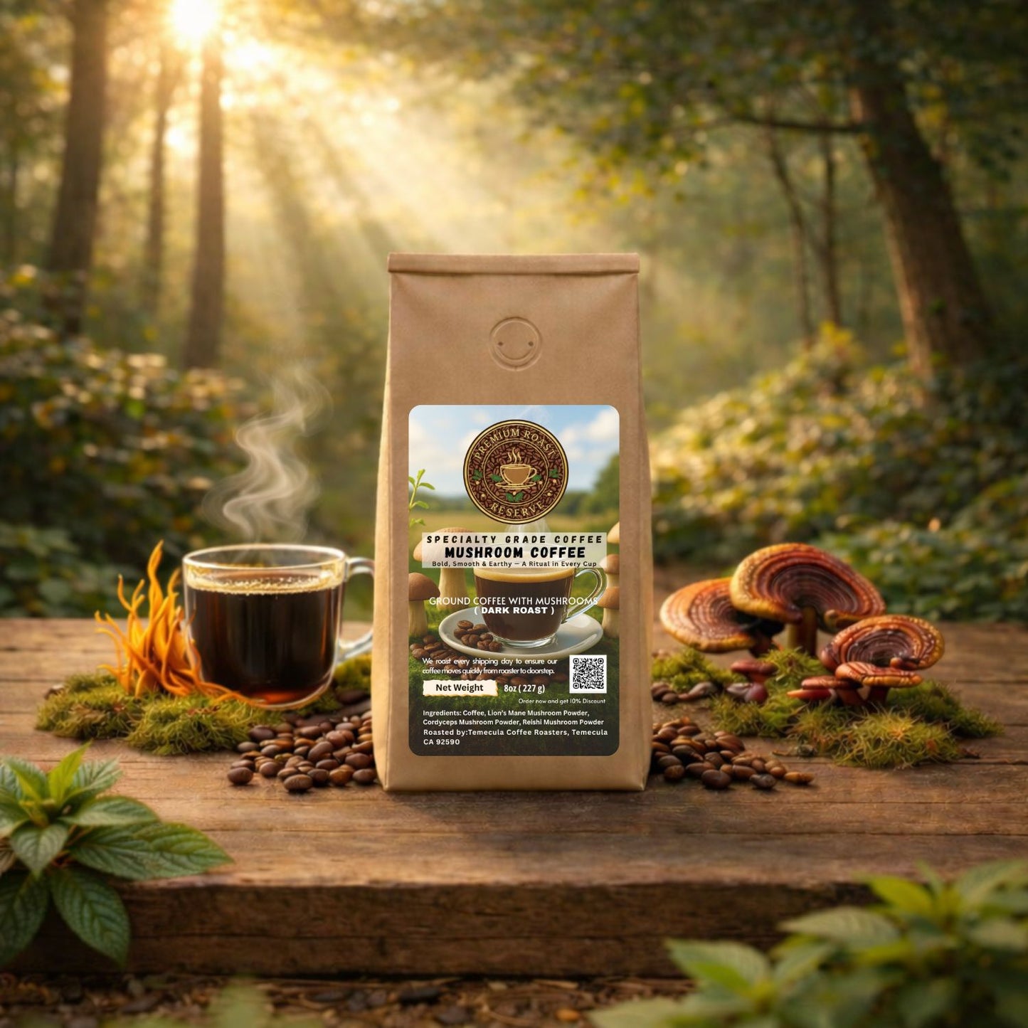 Mushroom Coffee (Dark Roast)