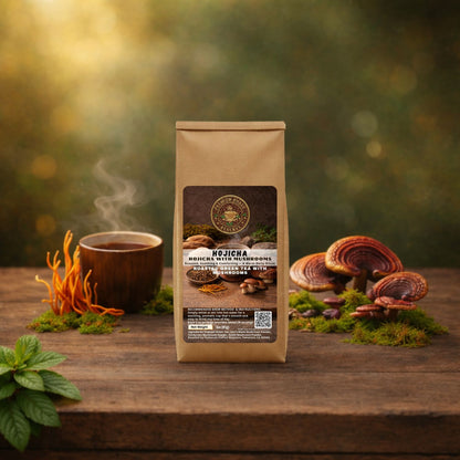 Hōjicha Powder with Mushrooms