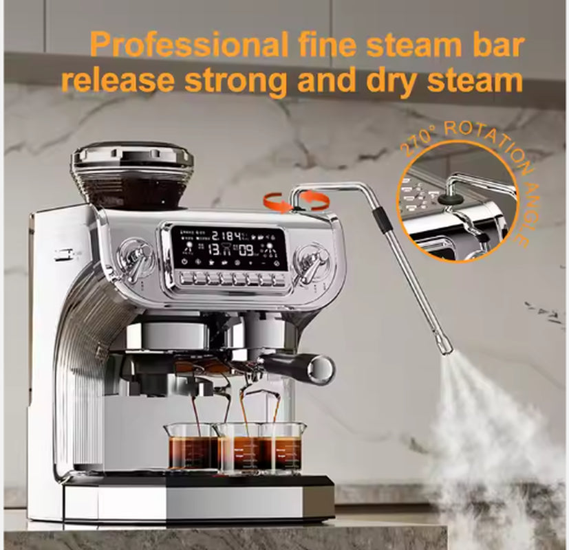 Cappuccino Express Espresso Coffee Machine with Steam Wand