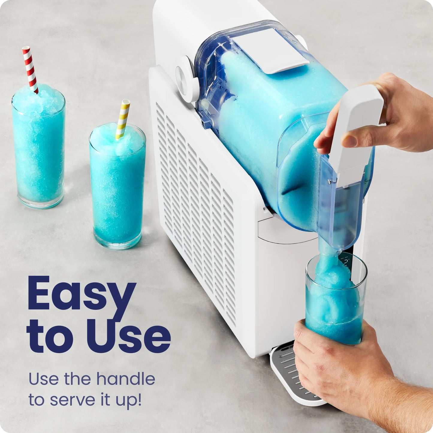 Slush-Ease 48 Oz. Slushy Maker with Customizable Thickness - Black, New