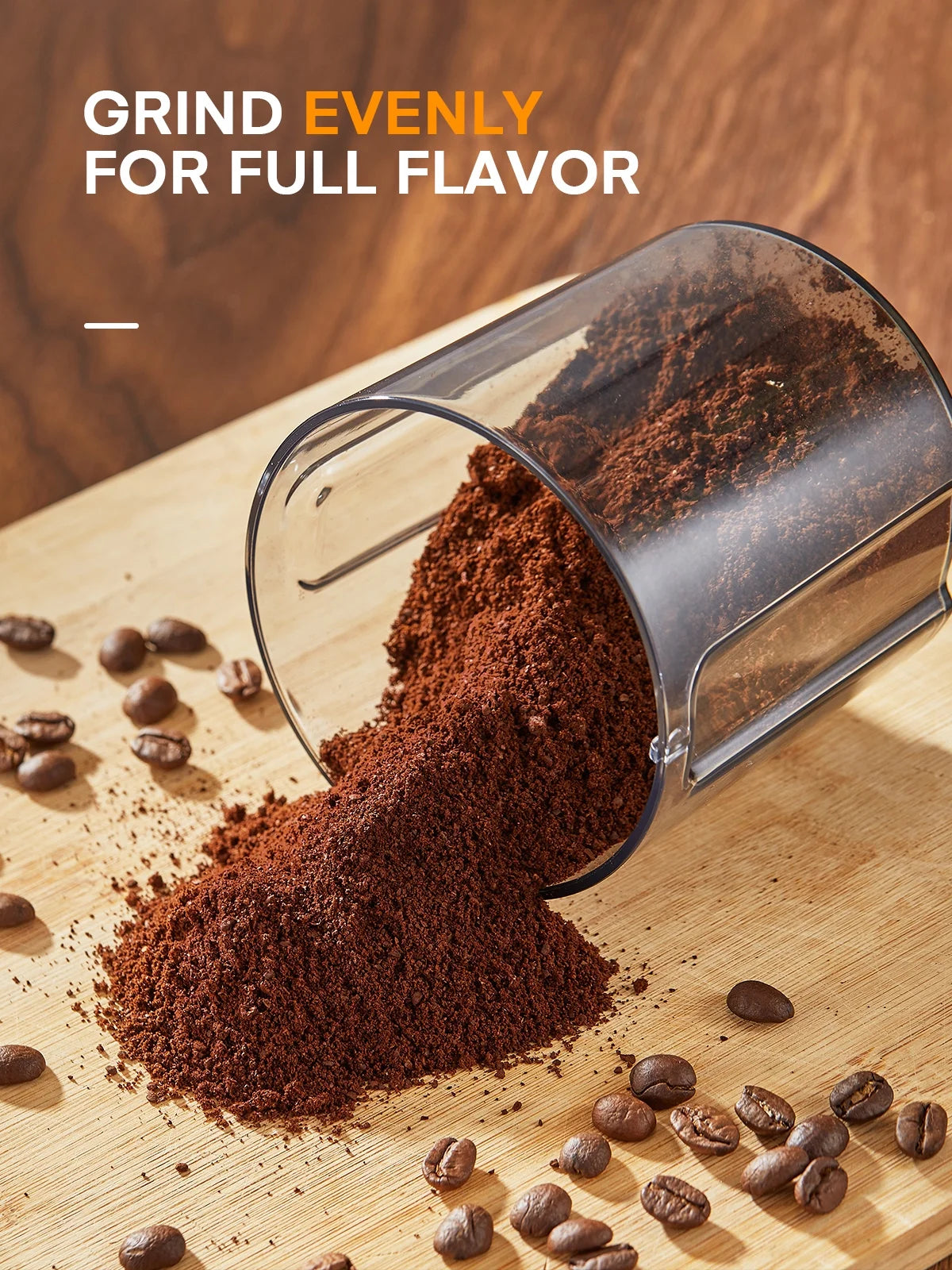 Electric Burr Coffee Grinder , 200W Upgrade, 18 Precise Grind Settings, 2-14 Cup Adjustable, Only for Grind Coffee, Black