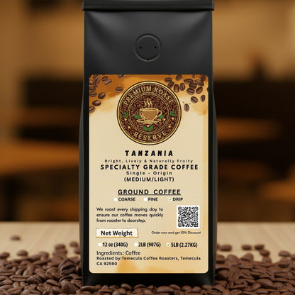 Tanzania Medium/Light (Peaberry) Single Origin Coffee