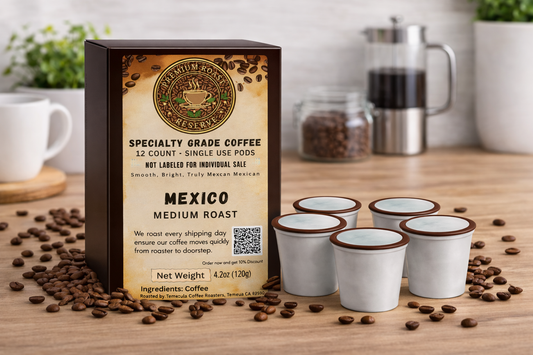 Mexico (Medium Roast)| Single-Use Coffee Pods